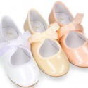 Extra soft PEARL PATENT leather little girl Mary Jane shoes angel style.