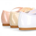 Extra soft PEARL PATENT leather little girl Mary Jane shoes angel style.