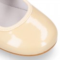 Extra soft PEARL PATENT leather little girl Mary Jane shoes angel style.