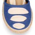 LINEN cotton canvas Girl Dancer style espadrille shoes.