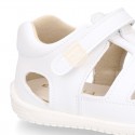 SOFT Micro canvas OKAA FLEX kids Sandal shoes laceless and with toe cap.