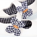 Cotton canvas girl Mary Jane shoes with hook and loop strap closure with FLOWER design.