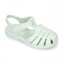 Classic Kids jelly shoes for Beach and Pool use in NEW SOLID colors with hook and loop strap closure.