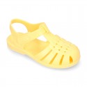 Classic Kids jelly shoes for Beach and Pool use in NEW SOLID colors with hook and loop strap closure.