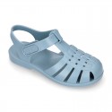 Classic Kids jelly shoes for Beach and Pool use in NEW SOLID colors with hook and loop strap closure.