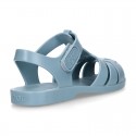 Classic Kids jelly shoes for Beach and Pool use in NEW SOLID colors with hook and loop strap closure.