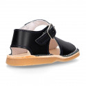 BABY KIDS Sandal shoes Menorquina style with buckle fastening in soft Nappa leather.