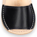 BABY KIDS Sandal shoes Menorquina style with buckle fastening in soft Nappa leather.