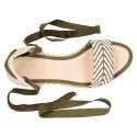 BRAIDED Cotton canvas women wedge espadrille shoes with SANDAL style in trendy colors.