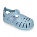 Classic Kids jelly shoes for Beach and Pool use in new SOLID colors with hook and loop strap closure.