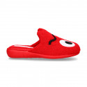 FUNNY Terry cloth Home shoes with open heel design.