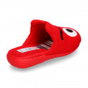 FUNNY Terry cloth Home shoes with open heel design.