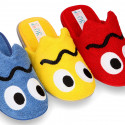 FUNNY Terry cloth Home shoes with open heel design.