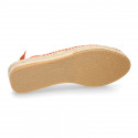 Suede leather Women BALLET FLATS espadrilles shoes style with bow design.