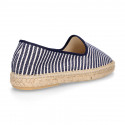 SAILOR STRIPES cotton canvas classic kids espadrille shoes.