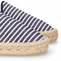 SAILOR STRIPES cotton canvas classic kids espadrille shoes.