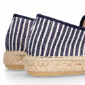 SAILOR STRIPES cotton canvas classic kids espadrille shoes.