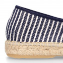 SAILOR STRIPES cotton canvas classic kids espadrille shoes.