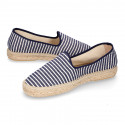 SAILOR STRIPES cotton canvas classic kids espadrille shoes.