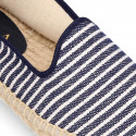 SAILOR STRIPES cotton canvas classic kids espadrille shoes.