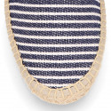 SAILOR STRIPES cotton canvas classic kids espadrille shoes.