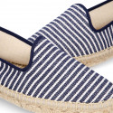 SAILOR STRIPES cotton canvas classic kids espadrille shoes.