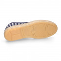 SAILOR STRIPES cotton canvas classic kids espadrille shoes.