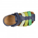 Combined Cowhide leather Kids sandals BIO style.