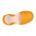 SOFT NAPPA leather Kids Menorquina sandals with rear strap in seasonal colors.