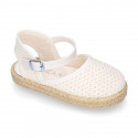 Little Girl Canvas espadrille shoes with CROCHET design.