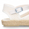 Little Girl Canvas espadrille shoes with CROCHET design.