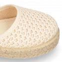 Little Girl Canvas espadrille shoes with CROCHET design.