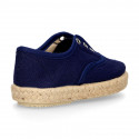 RECYCLED cotton canvas Kids Sneaker style espadrille shoes.