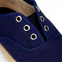 RECYCLED cotton canvas Kids Sneaker style espadrille shoes.