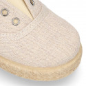 RECYCLED cotton canvas Kids Sneaker style espadrille shoes.