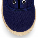 RECYCLED cotton canvas Kids Sneaker style espadrille shoes.