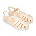 Women classic jelly shoes sandal style for the Beach and Pool BIARRITZ MATTE model.