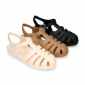 Women classic jelly shoes sandal style for the Beach and Pool BIARRITZ MATTE model.
