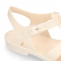 Women classic jelly shoes sandal style for the Beach and Pool BIARRITZ MATTE model.