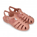 Women classic jelly shoes sandal style for the Beach and Pool BIARRITZ MATTE model in seasonal colors.