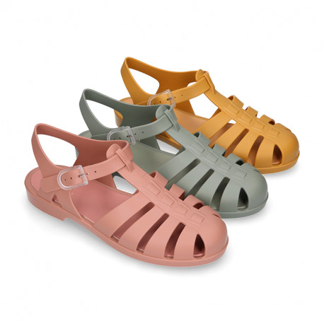 Women classic jelly shoes sandal style for the Beach and Pool BIARRITZ MATTE model in seasonal colors.