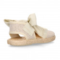 LINEN canvas espadrille shoes with bright thread.