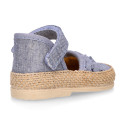 Cotton canvas baby girl espadrille shoes with FRILLS design.