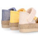 Cotton canvas baby girl espadrille shoes with FRILLS design.