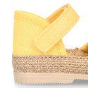 Cotton canvas baby girl espadrille shoes with FRILLS design.