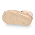 Cotton canvas baby girl espadrille shoes with FRILLS design.