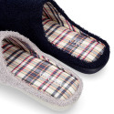 Terry cloth Kid Home shoes combined with SQUARE design with open heel design.