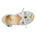 FLOWERS Bow design cotton canvas girl espadrille shoes SANDAL style.