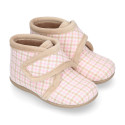 Little SQUARE home design kids home bootie shoes laceless.