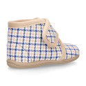 Little SQUARE home design kids home bootie shoes laceless.